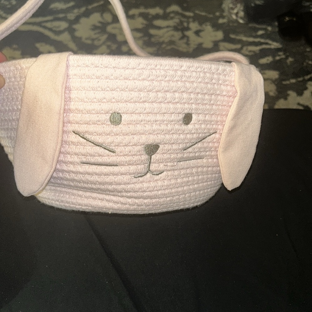 NWT Large Pink Bunny w/Ears Basket - Picture 8 of 8